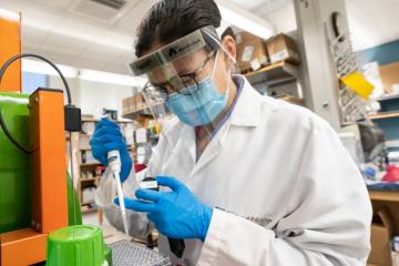 Researcher in a lab